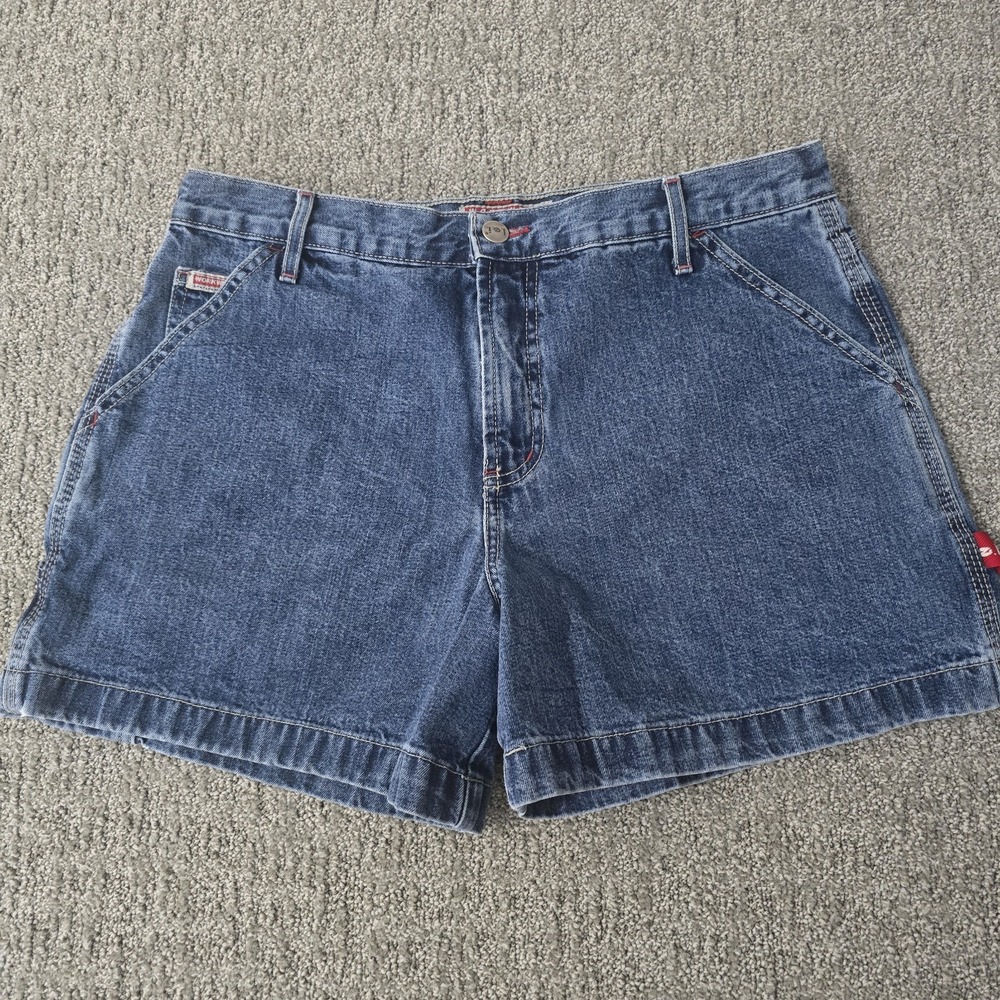 Vintage‎ 2000s Y2K LEI L.E.I. Denim Workwear Carpenter Booty Shorts Size 32